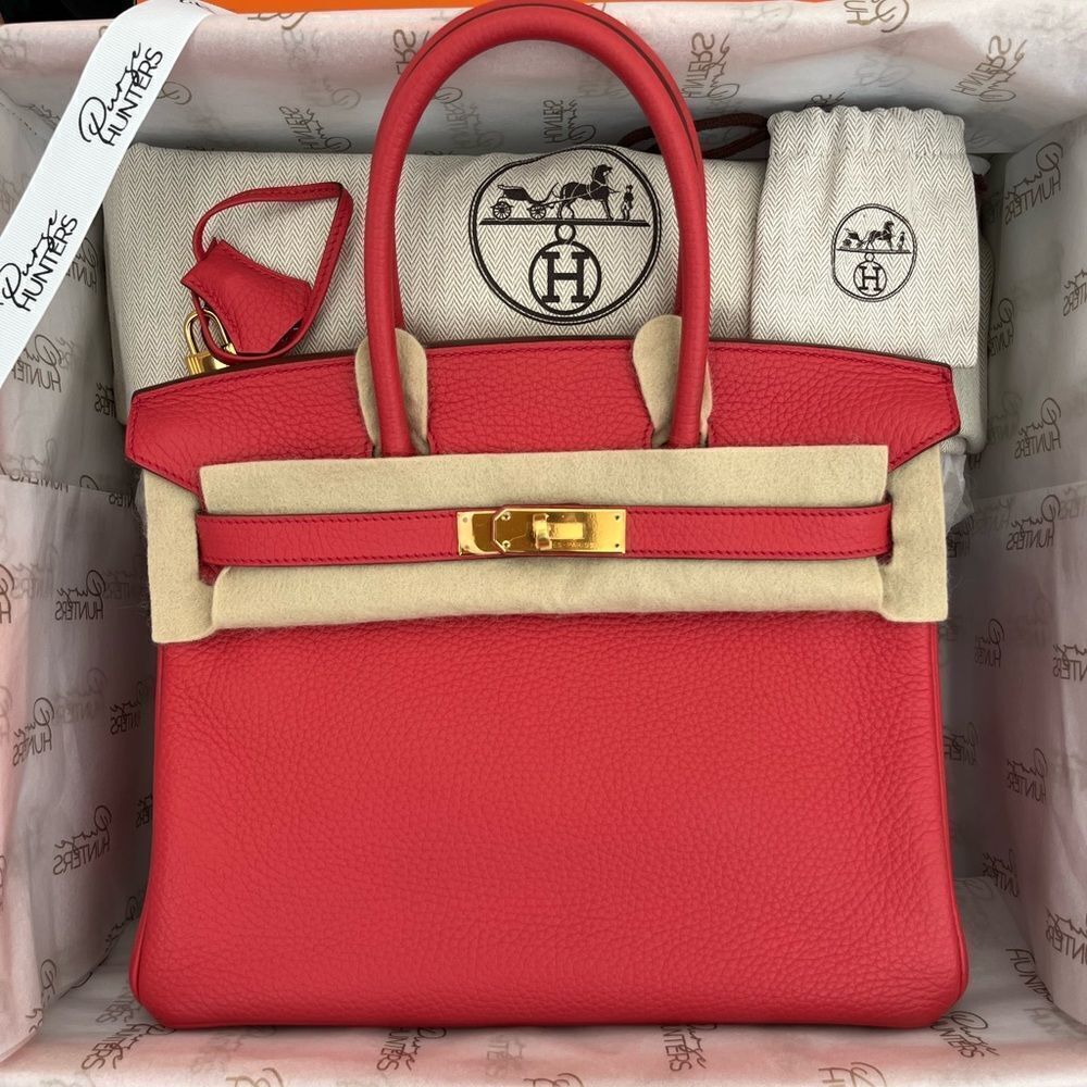 NIB Hermes birkin 30 bougainvillea clemence GHW